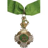 ROYAL ORDER OF SOWATHARA, 1923 Commander's Cross. Neck Badge, 88x55 mm, gilt Silver, one side