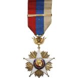 Star for the War of the Pacific, 1879-1880, instituted in 1880 Breast Badge, 40 mm, GOLD, both sides