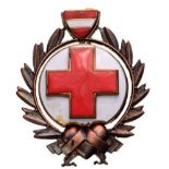 HONOR DECORATION OF THE RED CROSS Bronze Badge of Merit. Breast Badge, 42x34 mm, gilt Bronze,