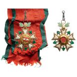 NATIONAL ORDER OF THE CEDAR Grand Cross Badge, 1st Class, 2nd Type, instituted in 1936. Sash