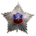 MILITARY MERIT ORDER Star, 1st Class. Breast Star, 68 mm, Silver with smooth rays, superimposed
