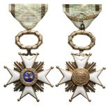 CROSS OF THE THREE STARS Knight’s Cross, 5th Class, instituted in 1924. Breast Badge, 38 mm, gilt