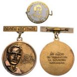 lot of 2 JESUS SUAREZ GAYOL ORDER 2 different Badges, one for 50 Years of Work in the Sugar