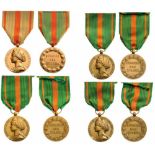 Lot of 4 Escapees Medals Breast Badges, bronze, 30 mm, original suspension rings and ribbons. (4) I