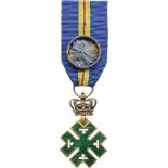 ORDER OF FERDINAND Officer’s Cross, intituted in 1929. Breast Badge, 51x32 mm, gilt Silver, both