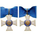 ORDER OF THE CROWN 2nd Class Cross, 2nd Type (with large crown), instituted in 1861. Neck Badge,