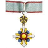 ORDER OF THE AUSPICIOUS CLOUDS 3rd Class, instituted in 1936. Neck Badge, 95x63 mm, gilt Silver, one