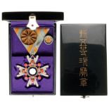 ORDER OF THE SACRED TREASURE (Kunnito zuihisho) 4th Class Cross, instituted in 1888. Breast Badge,