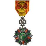 ORDER OF NICHAN AL IFTIKHAR  Officer's Cross, 4th Class, Sidi Ahmed (1929-1942). Breast Badge, 73x50