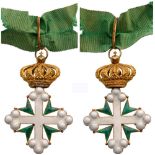 ORDER OF SAINT MAURICE AND LAZARUS Commander’s Cross, 3rd Class, instituted in 1434. Neck Badge,