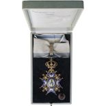 ORDER OF SAINT SAVA Commander's Cross, 3rd Type instituted in 1883. Neck Badge, 86x51 mm, gilt