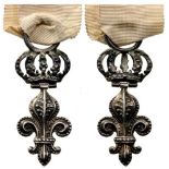 DECORATION OF THE LILY, instituted in 1814 Breast Badge, Silver, 31x15 mm, original crown suspension