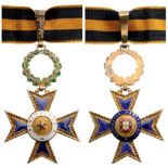 ORDER OF MERIT Commander's Cross, 3rd Class, instituted in 1927. Neck Badge, 85x55 mm, gilt