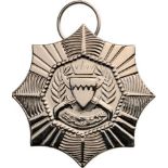 Military Long Service Medal, 2nd Class, instituted in 1976. Breast Badge, Silver, 45 mm,