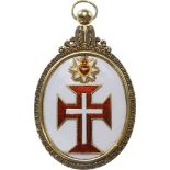 ORDER OF THE CHRIST Grand Cross Set, 1st Class, instituted in 1789. Sash Badge, 88x55 mm, gilt
