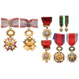 Lot of 6 Medals of various Philanthropic Societies, different models Neck Badge and 3 Breast Badges,