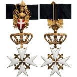 THE SOVEREIGN MILITARY ORDER OF MALTA Commander's Cross, Military Division, instituted in 1113. Neck