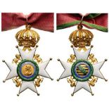 SAXE ERNESTINE HOUSE ORDER Commander's Cross, 2nd Type, instituted in 1833. Neck Badge, 87x59 mm,