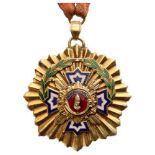 ORDER OF THE MEXICAN INSTITUTE OF CULTURE Commander's Cross. Neck Badge, 66 mm, gilt Metal,