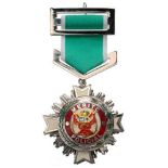 ORDER OF MERIT OF THE NATIONAL POLICE Knight’s Cross. Breast Badge, chromed metal, 51 mm,