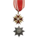 ORDER OF SAINT STANISLAS Grand Officer’s Set, 2nd Class, instituted in 1765. Neck Badge, 50 mm,