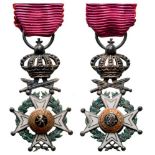 ORDER OF LEOPOLD Knight’s Cross Miniature, Military, 5th Class, 1st Type, instituted in 1832. Breast