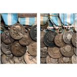 Lot of 13 Colonial Medals, different models Breast Badges, silver or silvered Bronze, 30, 25 mm,