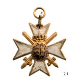 Wurttemberg’s Veteran Cross Miniature Wurttemberg’s Veteran Cross Miniature. Breast Badge, 19 mm,