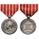 Italy Campaign Medal, instituted in 1859 Breast Badge, 30 mm, Silver, signed "Barre", named to "14 B