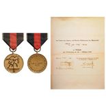 Commemorative Medal of the 1st October 1938, instituted in 1938 Breast Badge, 32 mm, Bronze,