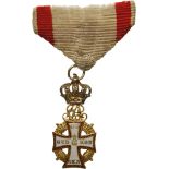 ORDER OF DANNEBROG Officer's Cross Miniature, Christian X (1912-1947), instituted in 1671. Breast