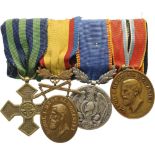 Group of Medals (4) Commemorative Cross of the 1916-1918 War; Manhood and Loyalty Medal, 3rd