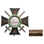 BENE MERENTI ORDER OF THE ROYAL HOUSE, 1937 3rd Class, Military. Breast Badge, 43 mm, Silver,