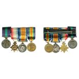 Medal Bar with 4 Miniatures General Service Medal, 1914-15 Star, War Medal 1914-20, Victory Medal.