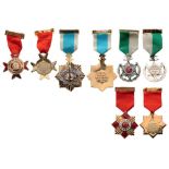 Lot of 4 Decorations Gold Navy Merit, (1926), Aeronautical Merit, 2nd Class, (1929), Heroic Valor,