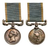 Crimea Medal, instituted in 1854 Miniature. Breast Badge, 17 mm, Silver, original suspension