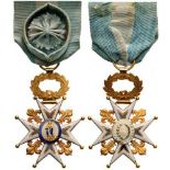 ORDER OF CHARLES III Officer's Cross, 1819 - 1838, 1st Type, 4th Class, instituted in 1771. Breast