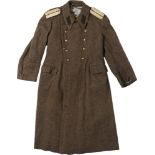 RPR Artillery Greatcoat second Lieutenant, md. 1952 Made in brown cloth, soviet typ