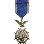 ORDER OF OUR LADY OF GUADALUPE Knight's Cross, 5th Class, 1st Type, instituted in 1854. Breast