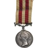 Indian Mutiny Medal, instituted in 1858 Breast Badge, 36 mm, Silver, named on the rim to “Ens, A,