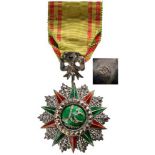 ORDER OF NICHAN AL IFTIKHAR  Officer's Cross, 4th Class, Ali Bey (1882 - 1902). Breast Badge,