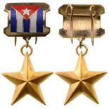 ORDER OF THE HERO OF THE REPUBLIC 1st Type, instituted in 1979. Breast Badge with plain star, 29 mm,