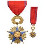 ORDER OF THE STAR OF GOOD AND MERIT Knight’s Cross. Breast Badge, gilt bronze, 40 mm, obverse