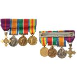 Personal Group of 4 Miniatures Order of the British Empire OBE 1st Type Military Ribbon, British War