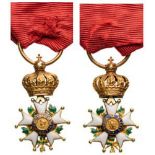 ORDER OF THE LEGION OF HONOR Officer's Cross, 2nd Empire (1852-1870) Miniature, 4th Class,