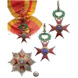 ORDER OF SAINT GREGORY Grand Cross Set, 1 st Class, instituted in 1831. Sash Badge, gilt Silver,