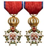 SUPREME ORDER OF CHRIST Knight's Cross, instituted in 1860. Breast Badge, 45x27 mm, GOLD and