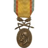 Manhood and Loyalty Medal 3rd Class, Military. Breast Badge, 55x28 mm, Bronze, original suspension