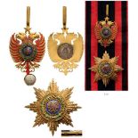 ORDER OF SKANDERBERG Grand Cross Set, 1st Class, 2nd Type (1939-1944), instituted in 1925. Sash