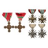 Lot of 3 Military Crosses Cross for the Proclamation of the Kingdom, Military Order for Bravery, 4th